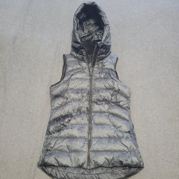 Women's lululemon Pack It Down Diamond Dye Melanite Black Vest - Picture 1 of 7